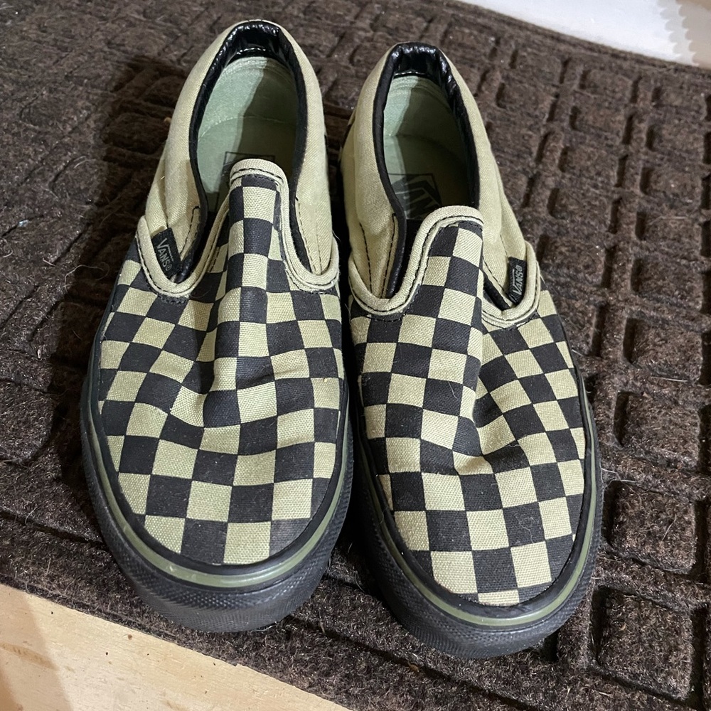 Checkered Vans slip ons. Men’s 4.5, Women’s 6.